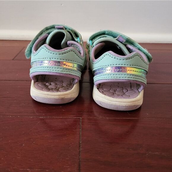 Wonder Nation blue/purple toddler girl closed toe sandals - Picture 5 of 9